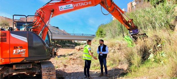 La limpieza de cauces, continuará también en la zona del Barranco del Sol y el Barranquet durante las próximas semanas